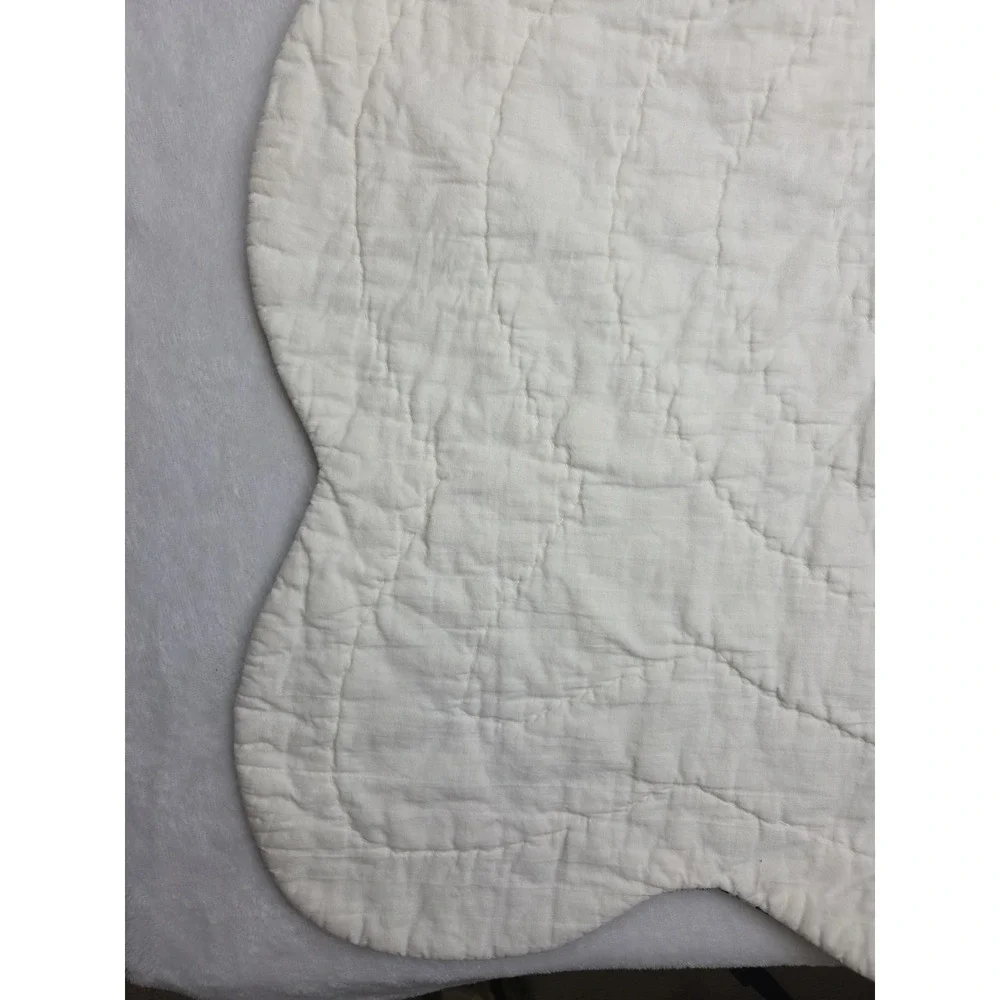 Blue Waverly Wellington French Toile Patchwork Quilt Handmade Scalloped TWIN